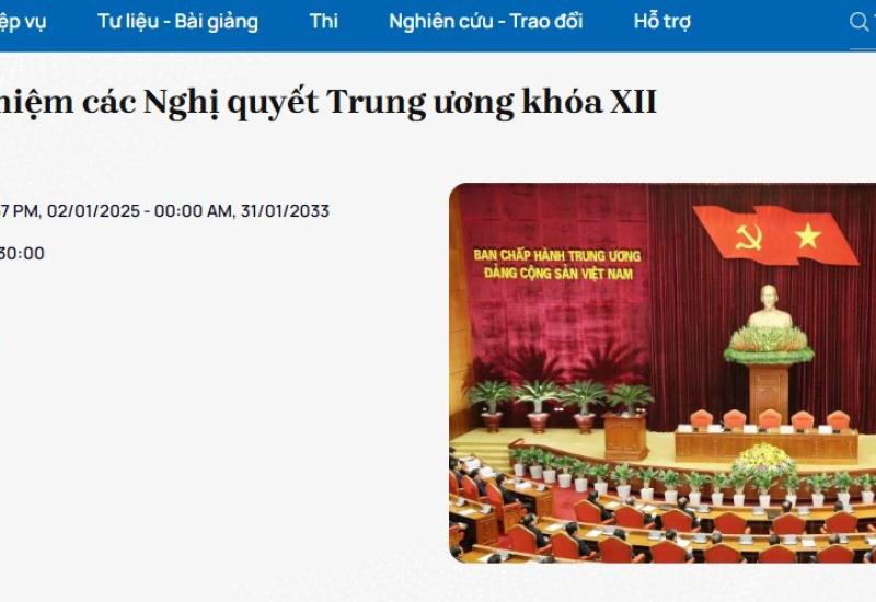 Cuộc thi trực tuyến tìm hiểu về các nghị quyết của Đảng