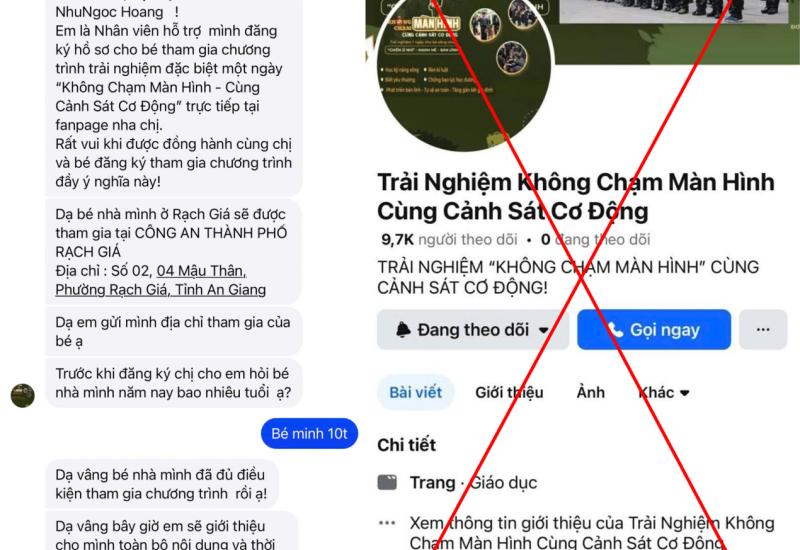 Cảnh báo trang giả mạo chương trình “Không chạm màn hình cùng Cảnh sát cơ động” 
