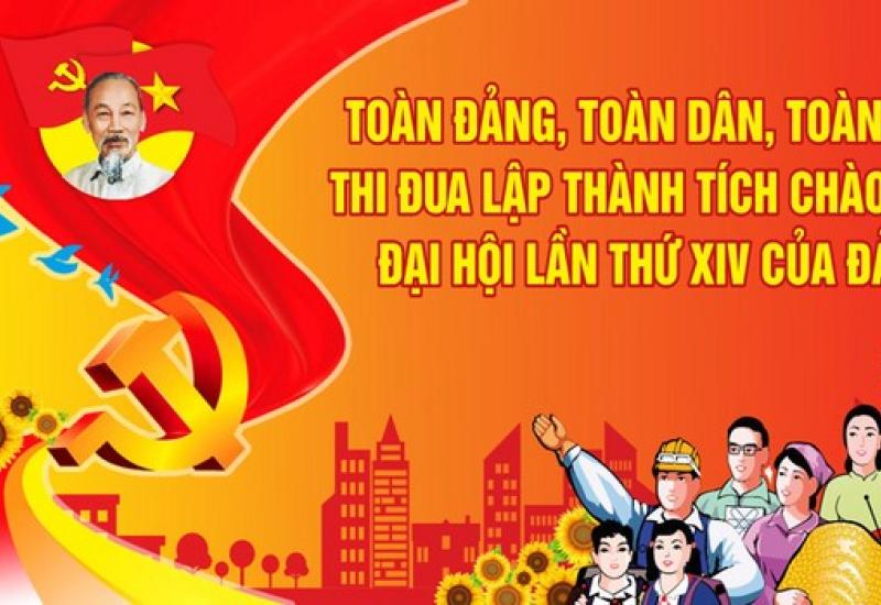 Tuyên truyền cổ động chào mừng Đại hội XIV của Đảng