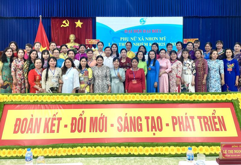 Đại hội Đại biểu Hội Liên hiệp Phụ nữ xã Nhơn Mỹ lần thứ I nhiệm kỳ 2025-2030 đề ra 5 nhóm nhiệm vụ trọng tâm
