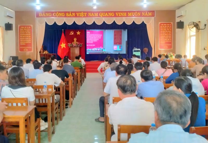 Xã Nhơn Mỹ tham dự Hội nghị trực tuyến triển khai công tác bầu cử đại biểu Quốc hội khóa XVI và đại biểu HĐND các cấp nhiệm kỳ 2026-2031