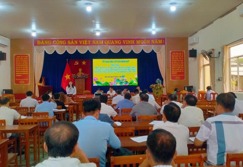 Xã Nhơn Mỹ triển khai công việc liên quan đến công tác bầu cử đại biểu Quốc hội khóa XVI và đại biểu HĐND các cấp nhiệm kỳ 2026-2031