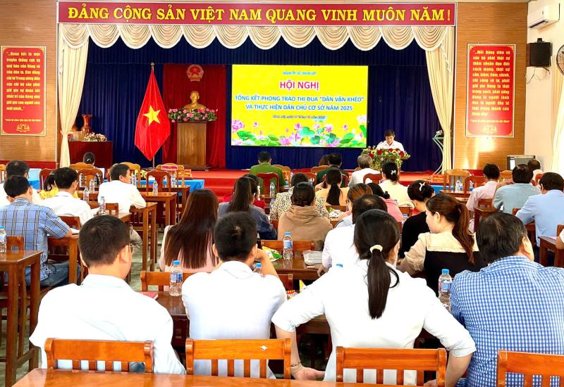 Xã Nhơn Mỹ tổng kết phong trào Dân vận khéo và thực hiện dân chủ cơ sở năm 2025 
