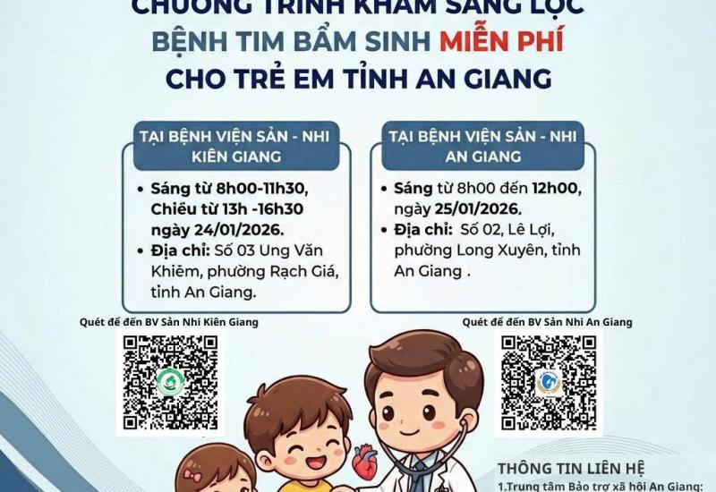 Triển khai Công văn khám, sàng lọc bệnh Tim miễn phí cho trẻ em