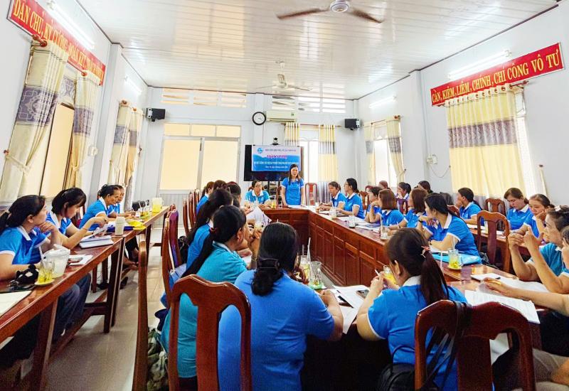 Hội LHPN Nhơn Mỹ sơ kết công tác Hội và phong trào Phụ nữ quý I