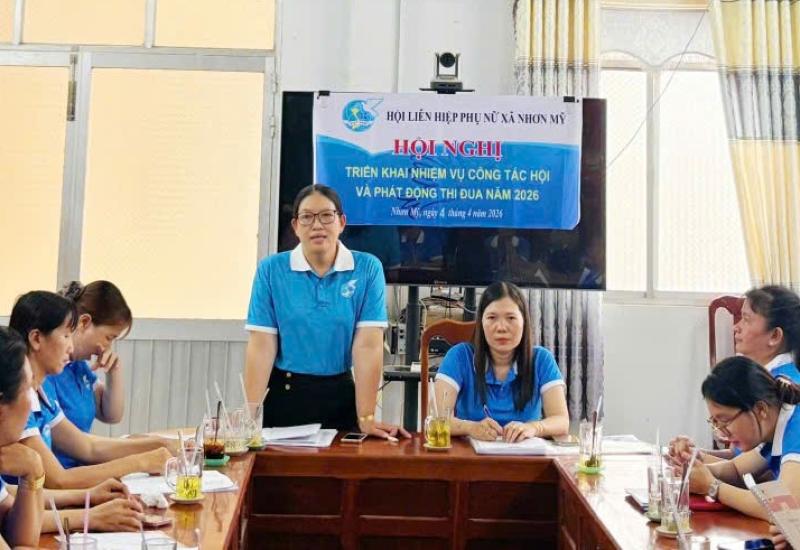 Hội LHPN xã Nhơn Mỹ triển khai nhiệm vụ công tác hội và phong trào thi đua năm 2026