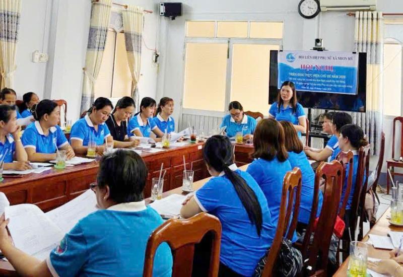Hội LHPN xã Nhơn Mỹ triển khai chủ đề năm 2026 – Đổi mới, sáng tạo, đưa Nghị quyết vào cuộc sống